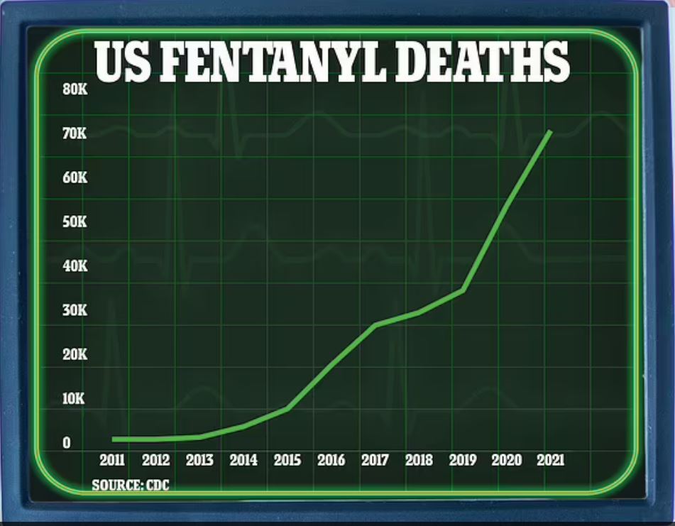 فنتانیل عامل مرگ ۷۵ هزار نفر در آمریکا طی سال ۲۰۲۲ فنتانیل عامل مرگ ۷۵ هزار نفر در آمریکا طی سال ۲۰۲۲