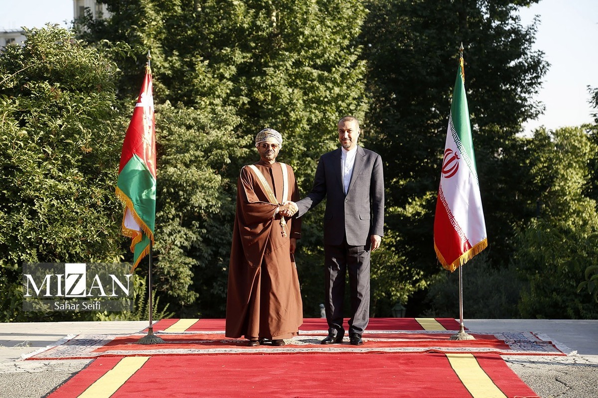 استقبال وزیر امور خارجه از همتای عمانی/نشست دوجانبه امیرعبداللهیان و البوسعیدی