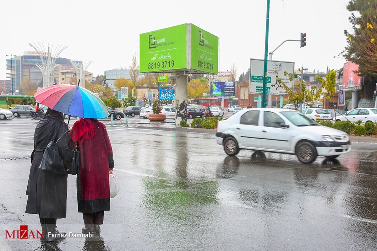 هشدار زرد هواشناسی برای رگبار باران در بیش از ۱۸ استان کشور