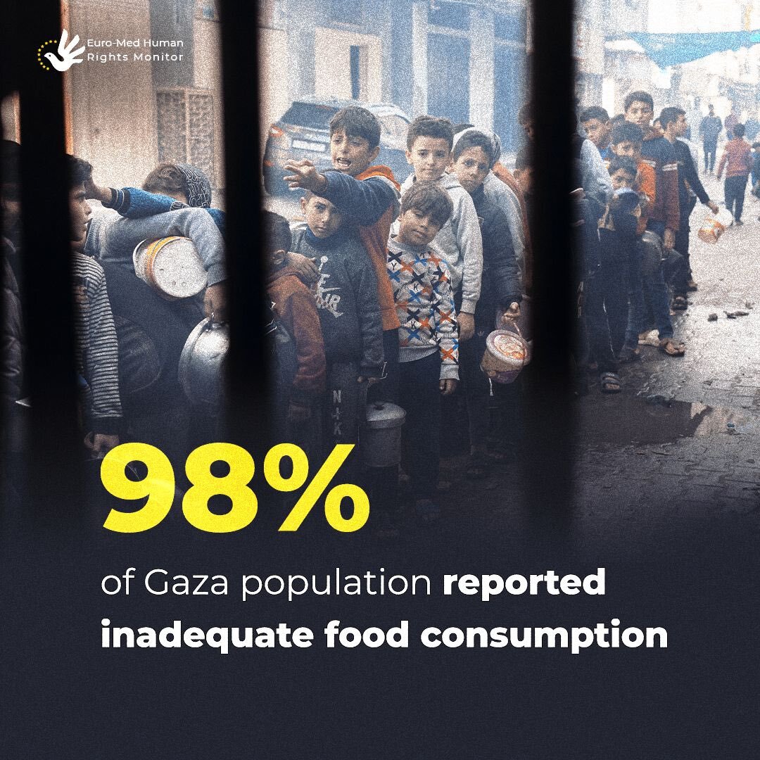 ۹۸ درصد از ساکنان غزه غذای کافی دریافت نمیکنند ۹۸ درصد از ساکنان غزه غذای کافی دریافت نمیکنند