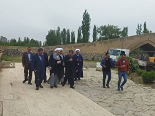 رئیس کل دادگستری استان زنجان از پل تاریخی میربها الدین بازدید کرد