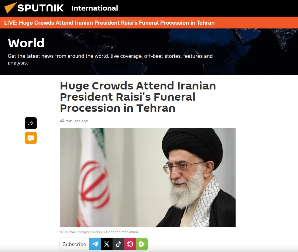 بازتاب برگزاری تشییع پیکر شهدای خدمت در رسانههای بینالمللی بازتاب برگزاری تشییع پیکر شهدای خدمت در رسانههای بینالمللی