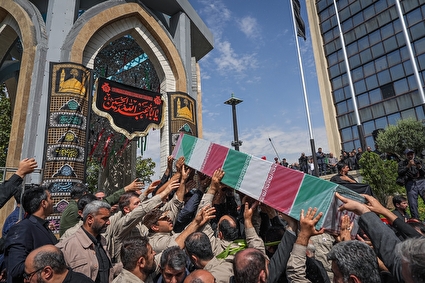 آیین تشییع و تدفین شهید گمنام در ساختمان مرکزی قوه قضاییه