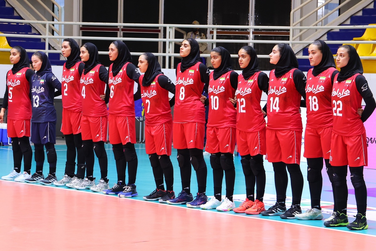 والیبال قهرمانی نوجوانان آسیا| پیروزی تیم ملی دختران ایران برابر قزاقستان