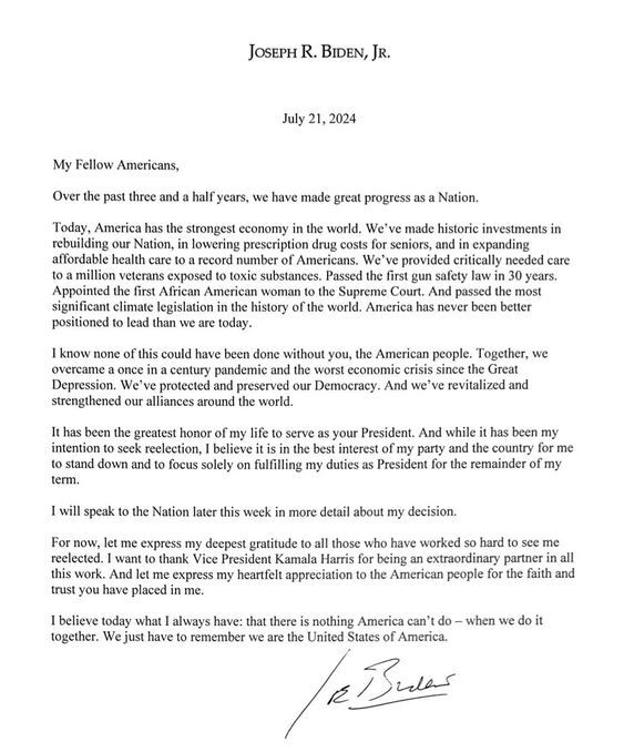 واکنشها به کنارهگیری بایدن از رقابت انتخاباتی آمریکا؛ دموکراتها از نامزدی هریس حمایت میکنند واکنشها به کنارهگیری بایدن از رقابت انتخاباتی آمریکا؛ دموکراتها از نامزدی هریس حمایت میکنند