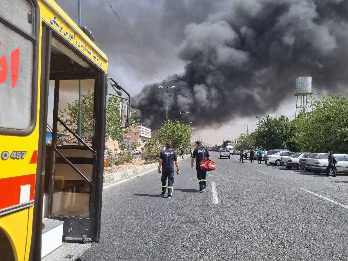 آتش‌سوزی در جاده قدیم کرج