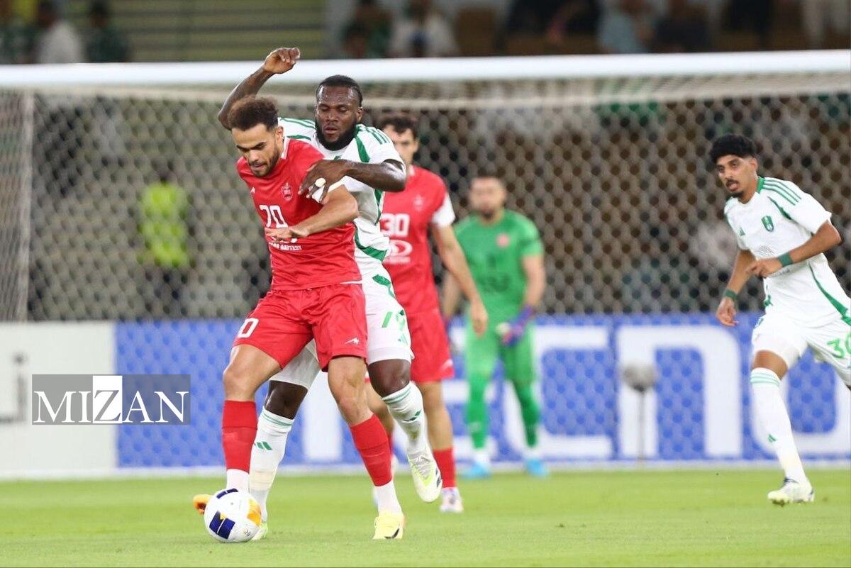 شکست پرسپولیس مقابل الاهلی عربستان در نیمه اول + فیلم