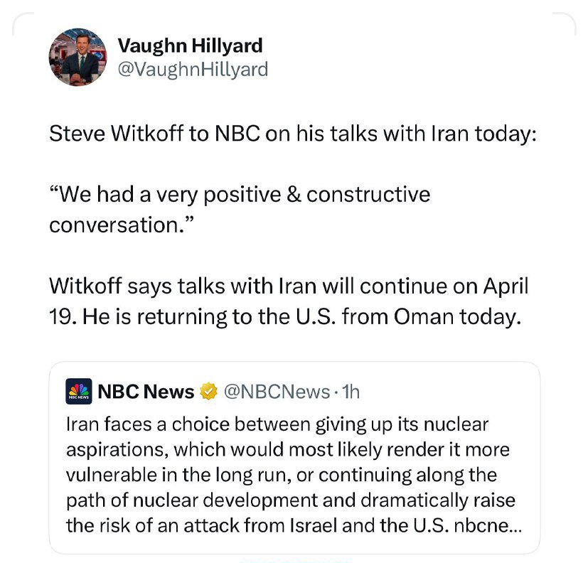 آخرین اخبار مذاکرات غیرمستقیم ایران و آمریکا در عمان/ وزارت امور خارجه: پایان گفتوگوی غیرمستقیم عراقچی و ویتکاف/ گفتوگو هفته آینده ادامه مییابد آخرین اخبار مذاکرات غیرمستقیم ایران و آمریکا در عمان/ وزارت امور خارجه: پایان گفتوگوی غیرمستقیم عراقچی و ویتکاف/ گفتوگو هفته آینده ادامه مییابد