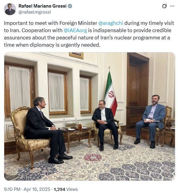 گروسی: درحال حاضر دیپلماسی به شدت نیاز است گروسی: درحال حاضر دیپلماسی به شدت نیاز است