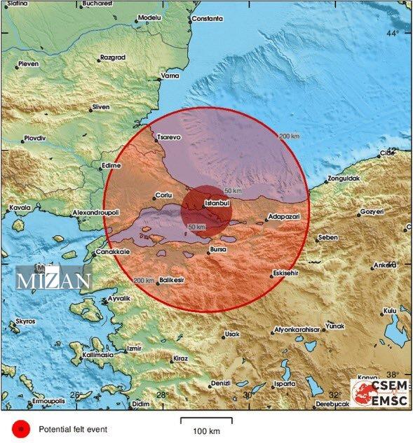 زمینلرزه ۶.۲ ریشتری استانبول را لرزاند زمینلرزه ۶.۲ ریشتری استانبول را لرزاند