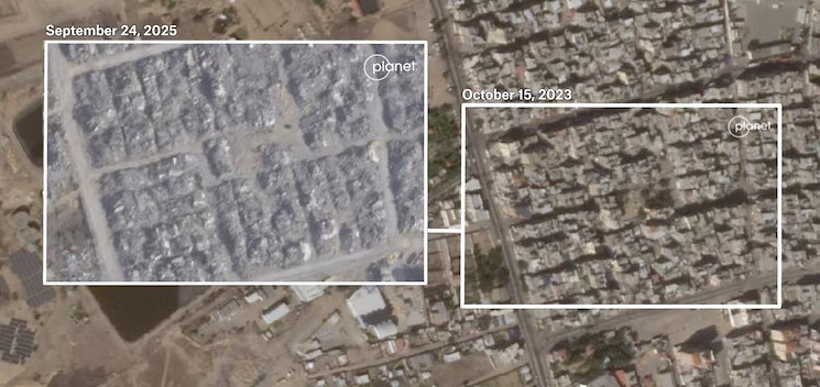 تخریب غزه از دریچه تصویرهای ماهوارهای تخریب غزه از دریچه تصویرهای ماهوارهای