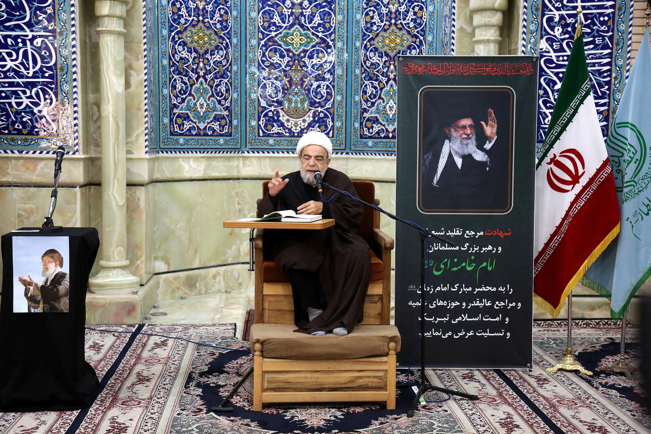 مجلس بزرگداشت رهبر شهید انقلاب از سوی آیت‌الله فاضل لنکرانی در قم برگزار شد